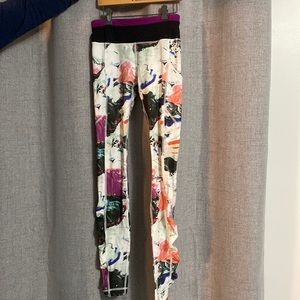 Multi coloured lulu lemon leggings. Size 2.